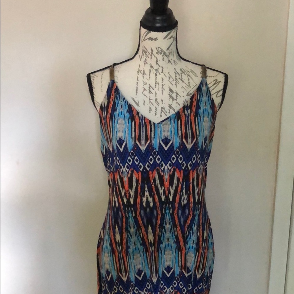 Blue and Orange Maxi dress